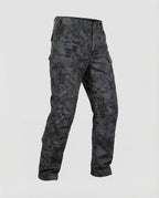Men's Tactical Cargo Trousers with Reinforced Knee Panels and Flap Pockets