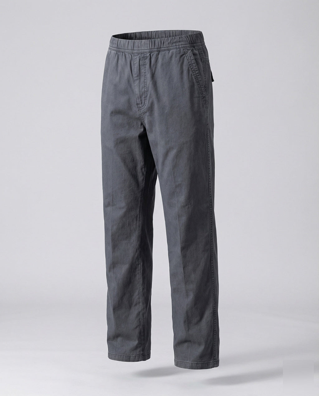 Men's Relaxed Straight Leg Casual Trousers with Elasticated Waist