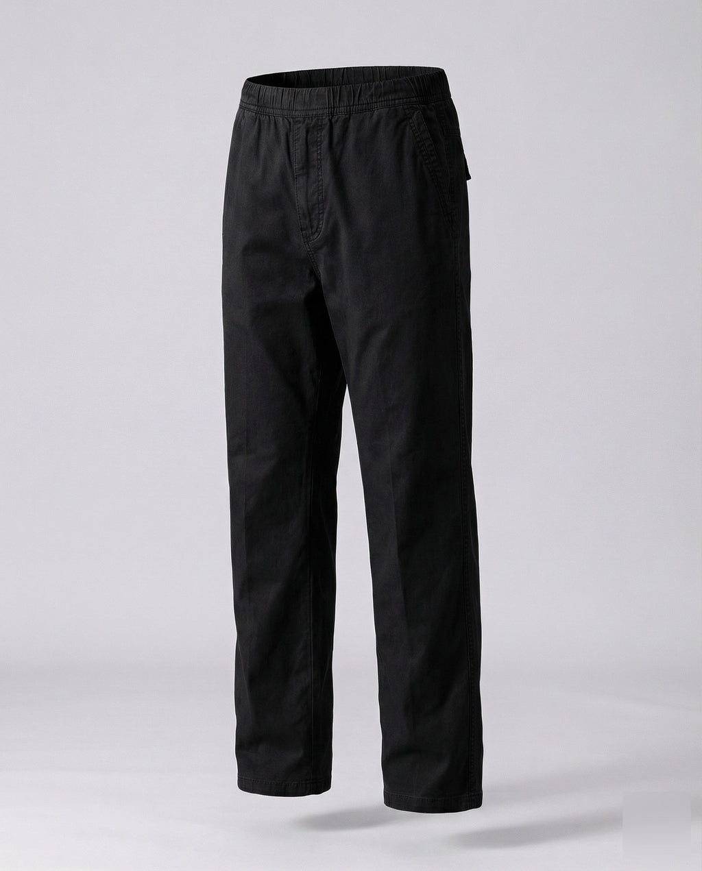 Men's Relaxed Straight Leg Casual Trousers with Elasticated Waist