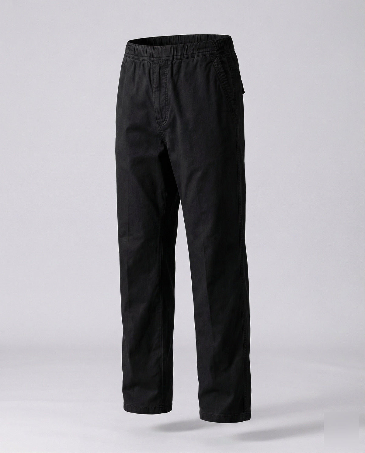 Men's Relaxed Straight Leg Casual Trousers with Elasticated Waist