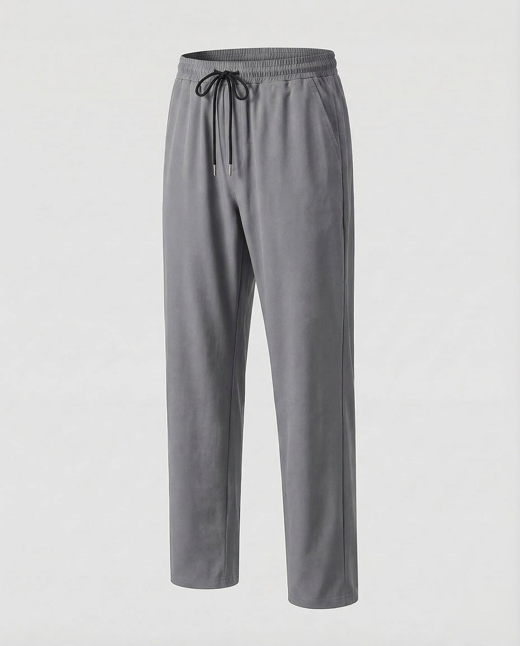 Men's Relaxed Straight Leg Jogger Trousers with Drawstring Waist