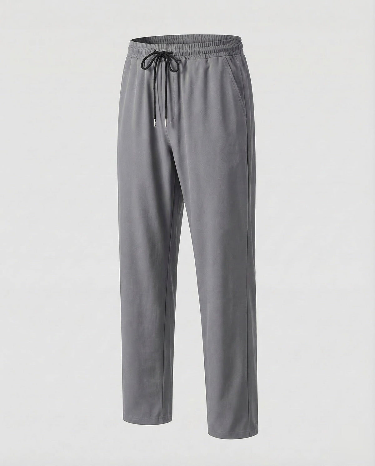 Men's Relaxed Straight Leg Jogger Trousers with Drawstring Waist