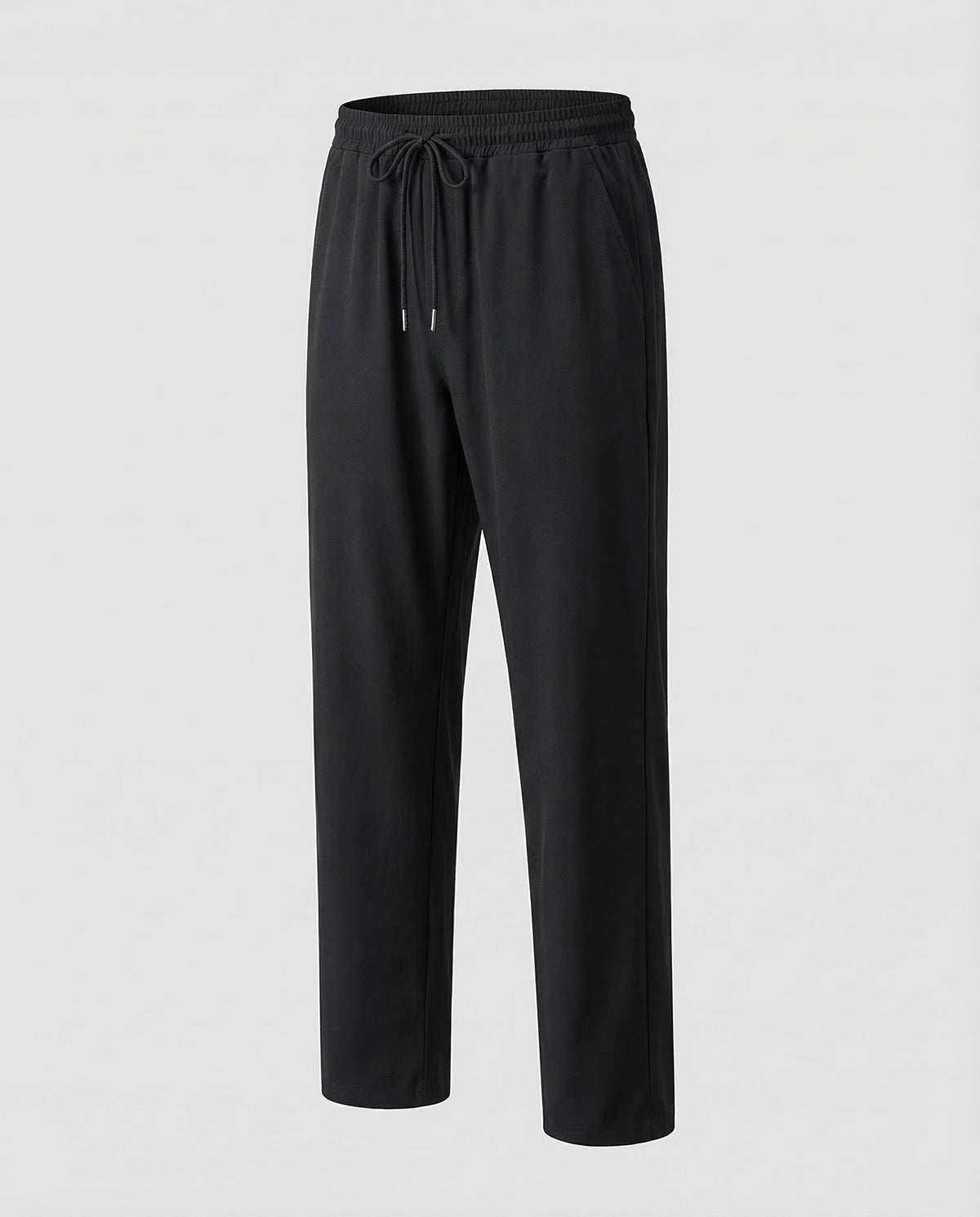 Men's Relaxed Straight Leg Jogger Trousers with Drawstring Waist