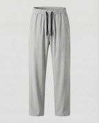 Men's Relaxed Straight Leg Trousers with Adjustable Drawstring Waist