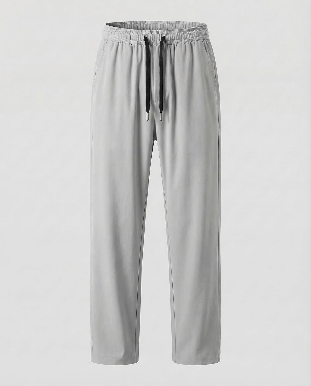 Men's Relaxed Straight Leg Trousers with Adjustable Drawstring Waist