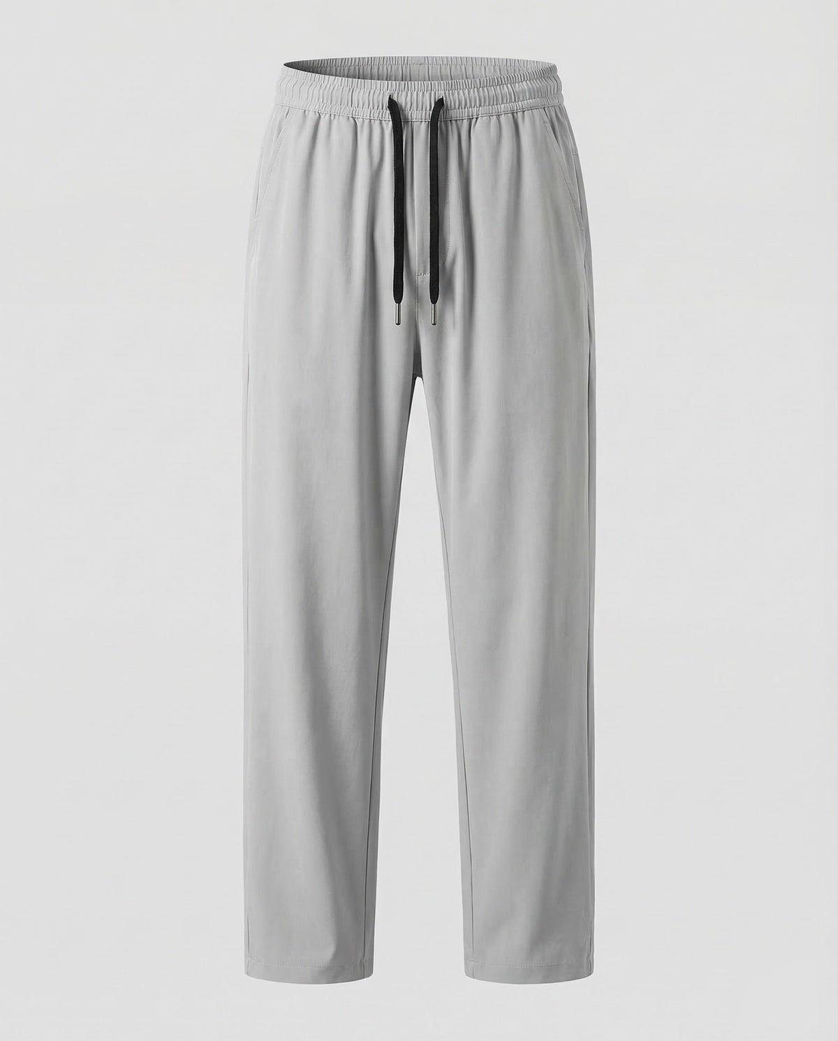 Men's Relaxed Straight Leg Trousers with Adjustable Drawstring Waist