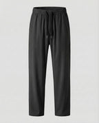 Men's Relaxed Straight Leg Trousers with Adjustable Drawstring Waist