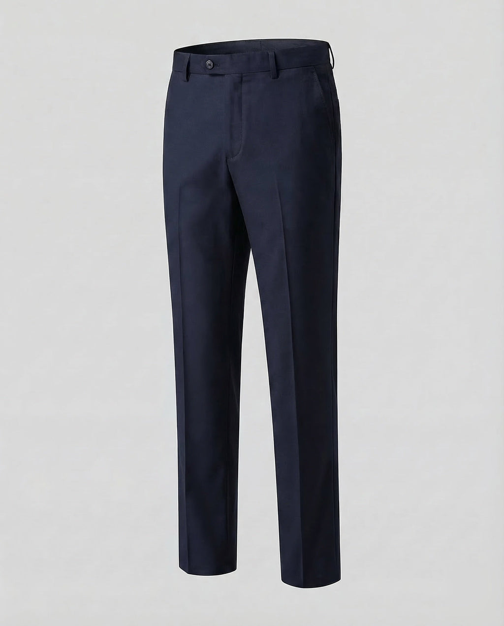 Men's Tailored Formal Trousers with Pressed Creases and Belt Loops