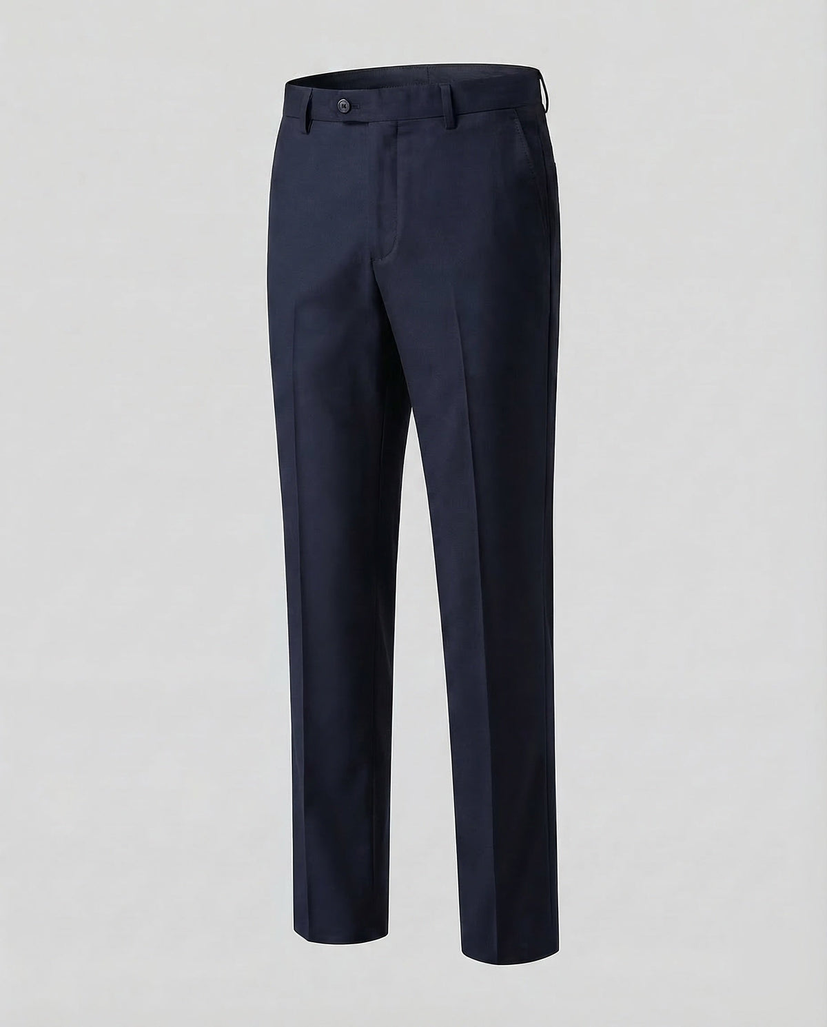 Men's Tailored Formal Trousers with Pressed Creases and Belt Loops