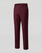 Men's Tailored Formal Trousers with Pressed Creases and Belt Loops