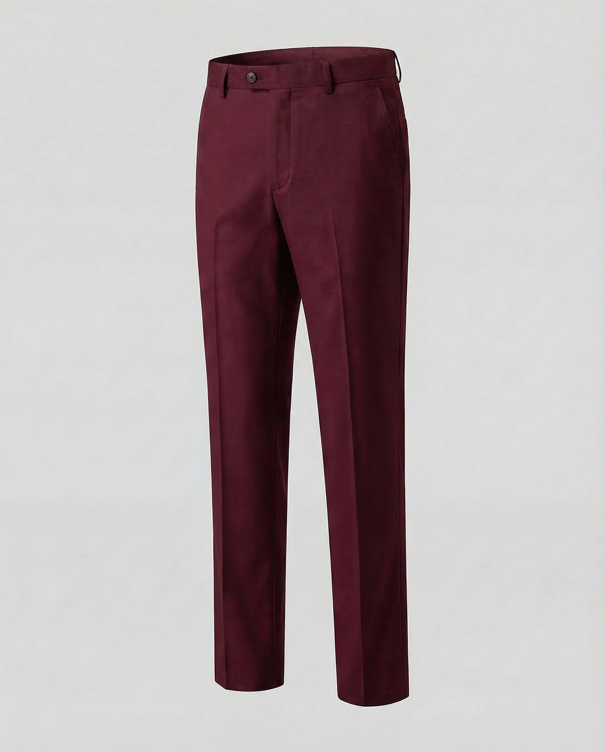 Men's Tailored Formal Trousers with Pressed Creases and Belt Loops