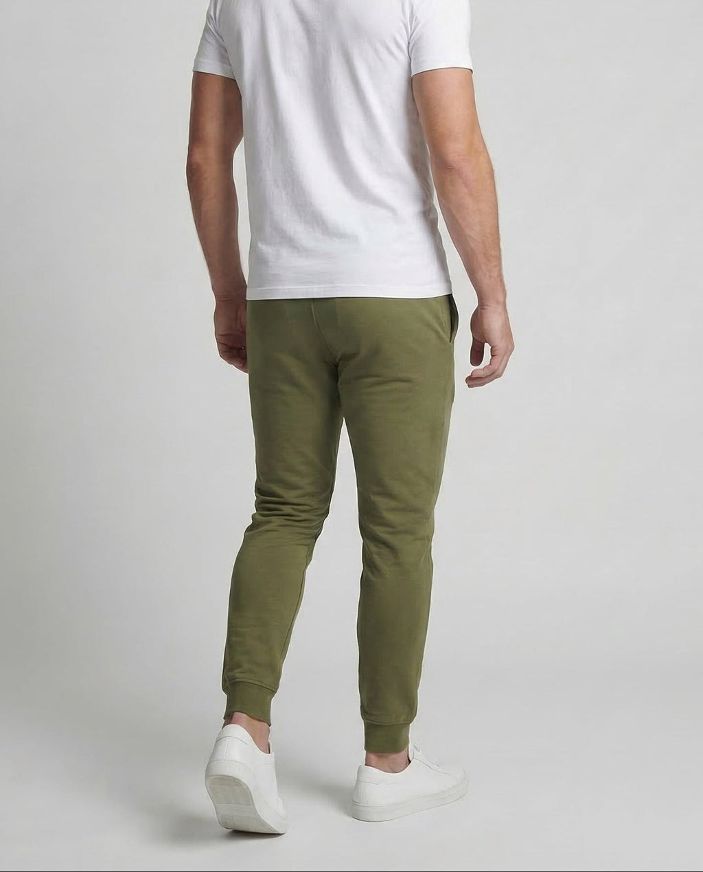 Men's Tapered Joggers with Drawstring Waist and Ribbed Ankle Cuffs