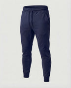 Men's Tapered Joggers with Drawstring Waist and Ribbed Ankle Cuffs