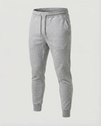 Men's Tapered Joggers with Drawstring Waist and Ribbed Ankle Cuffs