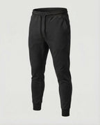 Men's Tapered Joggers with Drawstring Waist and Ribbed Ankle Cuffs