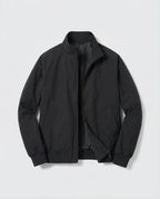 Men's Lightweight Bomber Jacket with Stand Collar and Zip Front