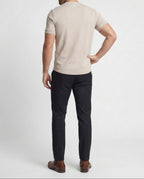 Men's Slim Fit Zip-Neck T-Shirt with Short Sleeves