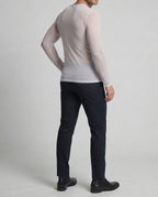 Men's Slim Fit Sheer Mesh Long Sleeve Top