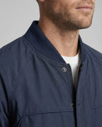 Men's Utility Bomber Jacket with Ribbed Trims and Zip Pockets
