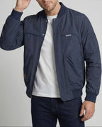 Men's Utility Bomber Jacket with Ribbed Trims and Zip Pockets