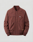 Men's Utility Bomber Jacket with Ribbed Trims and Zip Pockets