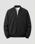 Men's Lightweight Bomber Jacket with Raglan Sleeves and Ribbed Collar