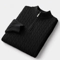 Men's soft-knit Cable Knit Quarter-Zip Sweater