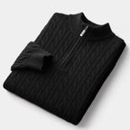 Men's soft-knit Cable Knit Quarter-Zip Sweater