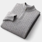 Men's soft-knit Cable Knit Quarter-Zip Sweater