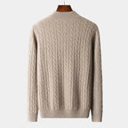 Men's soft-knit Cable Knit Quarter-Zip Sweater