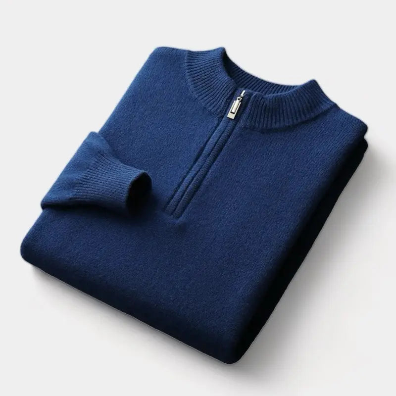 Men's soft-knit Zip-Neck Sweater – Clean Winter Knit