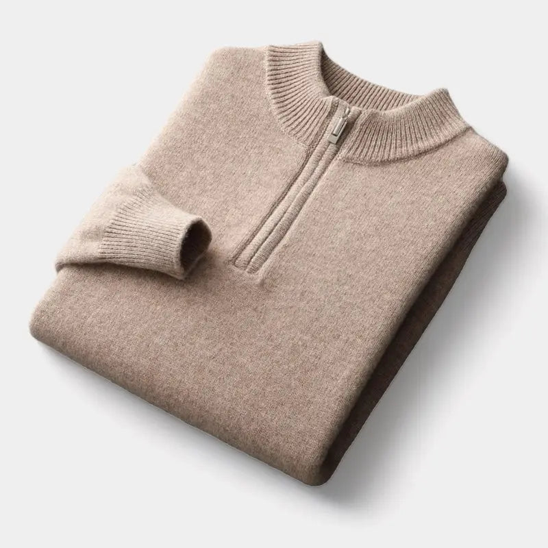 Men's soft-knit Zip-Neck Sweater – Clean Winter Knit