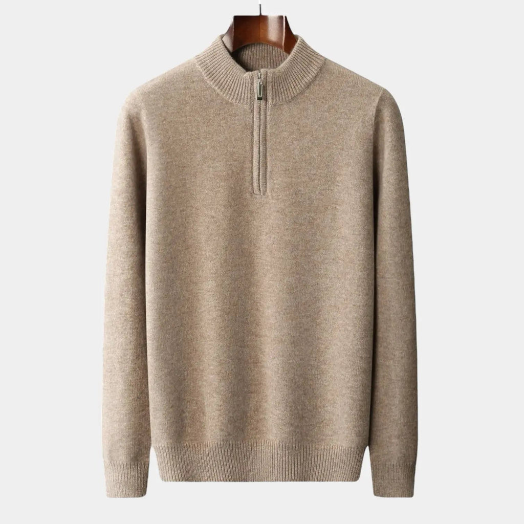 Men's soft-knit Zip-Neck Sweater – Clean Winter Knit