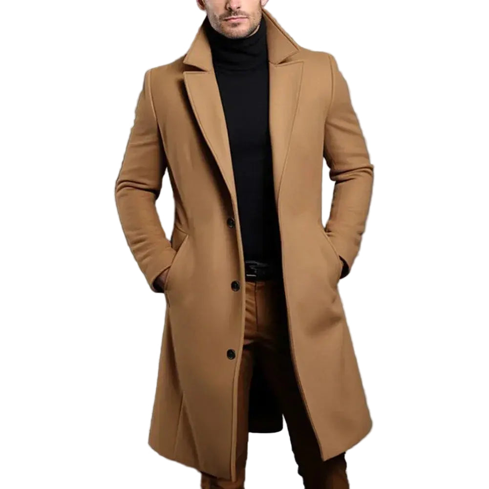 Men's Wool-Blend Overcoat – Straight Cut