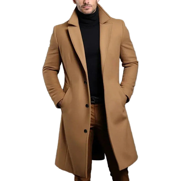 Men's Wool-Blend Overcoat – Straight Cut