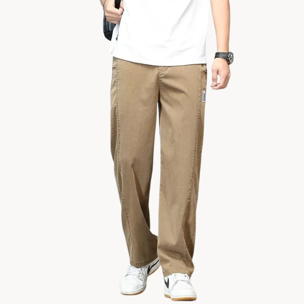 Men's Straight Jeans with Elasticated Waist