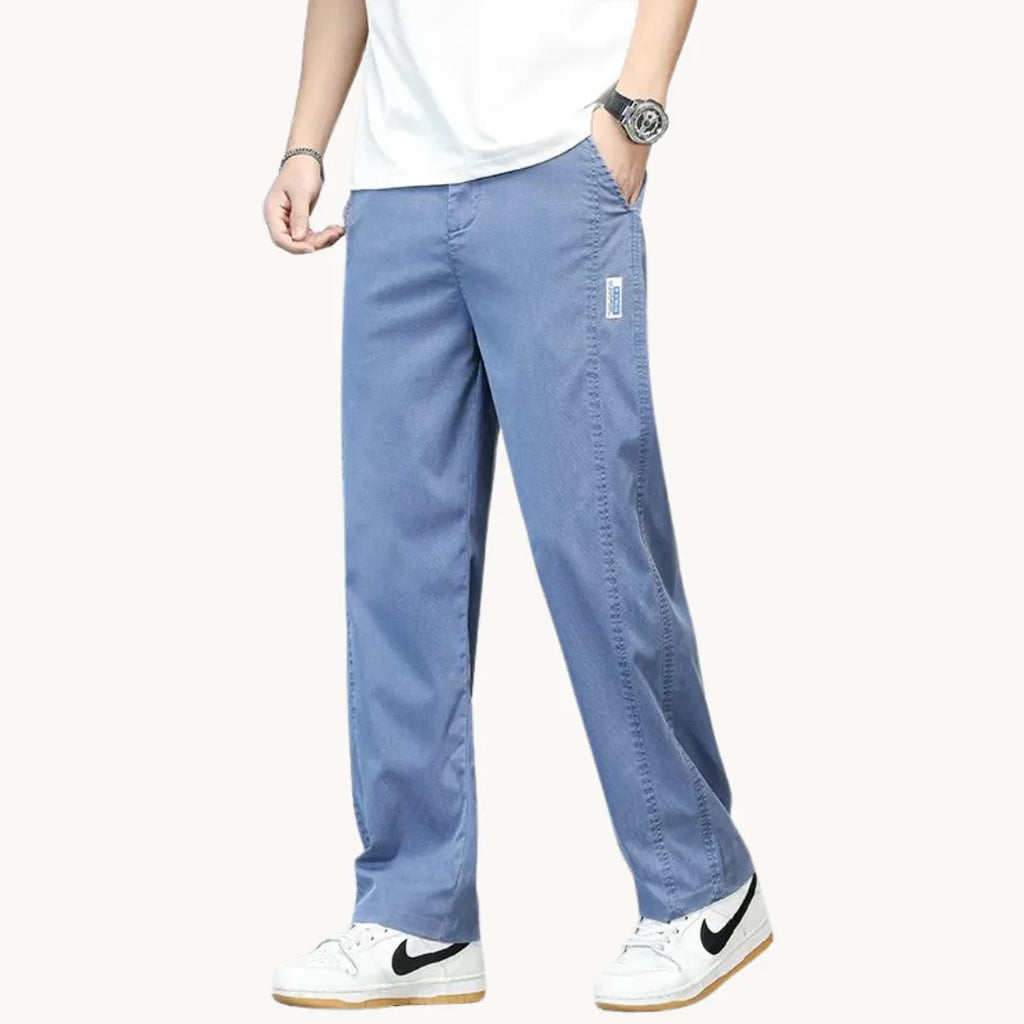 Men's Straight Jeans with Elasticated Waist