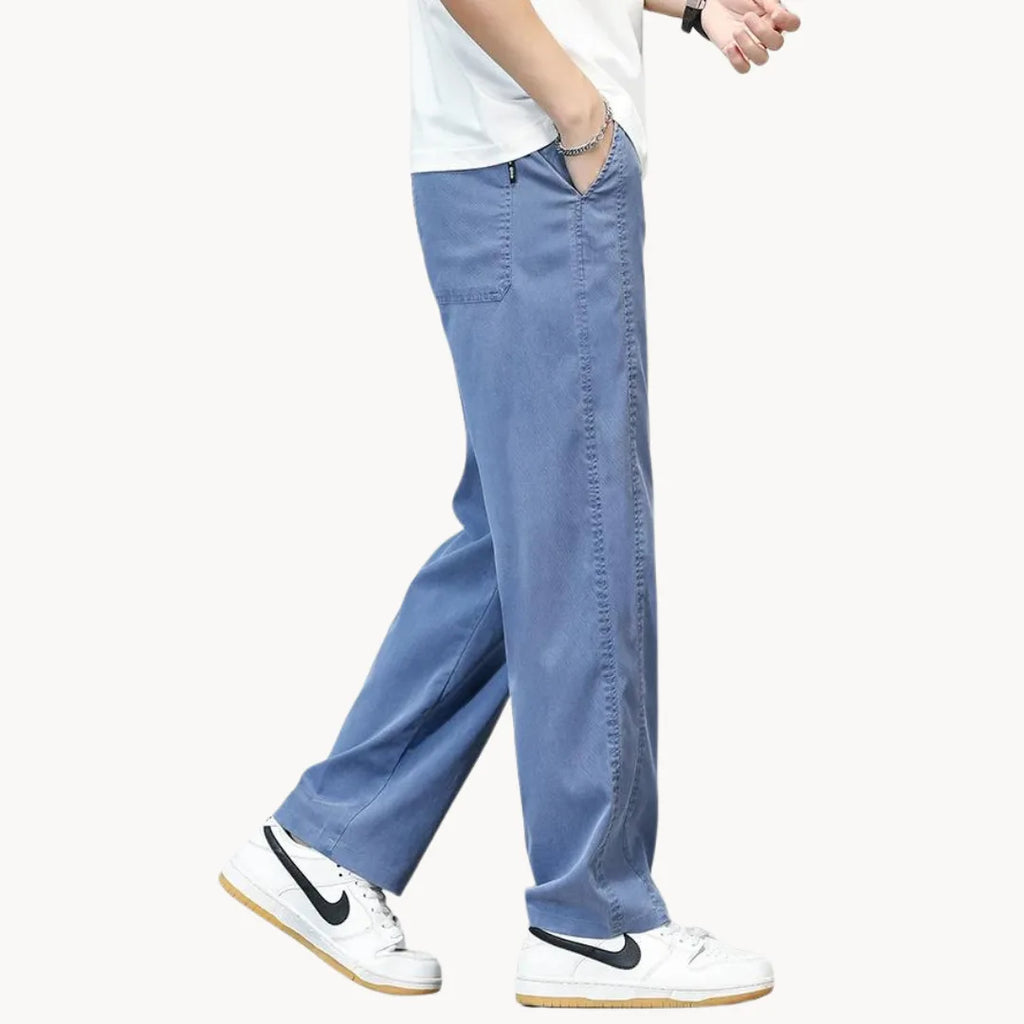 Men's Straight Jeans with Elasticated Waist