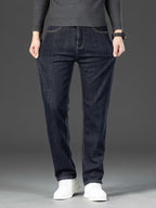 Men's Straight Leg Fleece-Lined Jeans