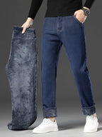 Men's Straight Leg Fleece-Lined Jeans