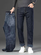 Men's Straight Leg Fleece-Lined Jeans