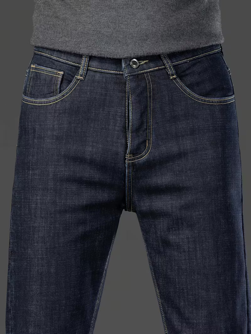 Men's Straight Leg Fleece-Lined Jeans