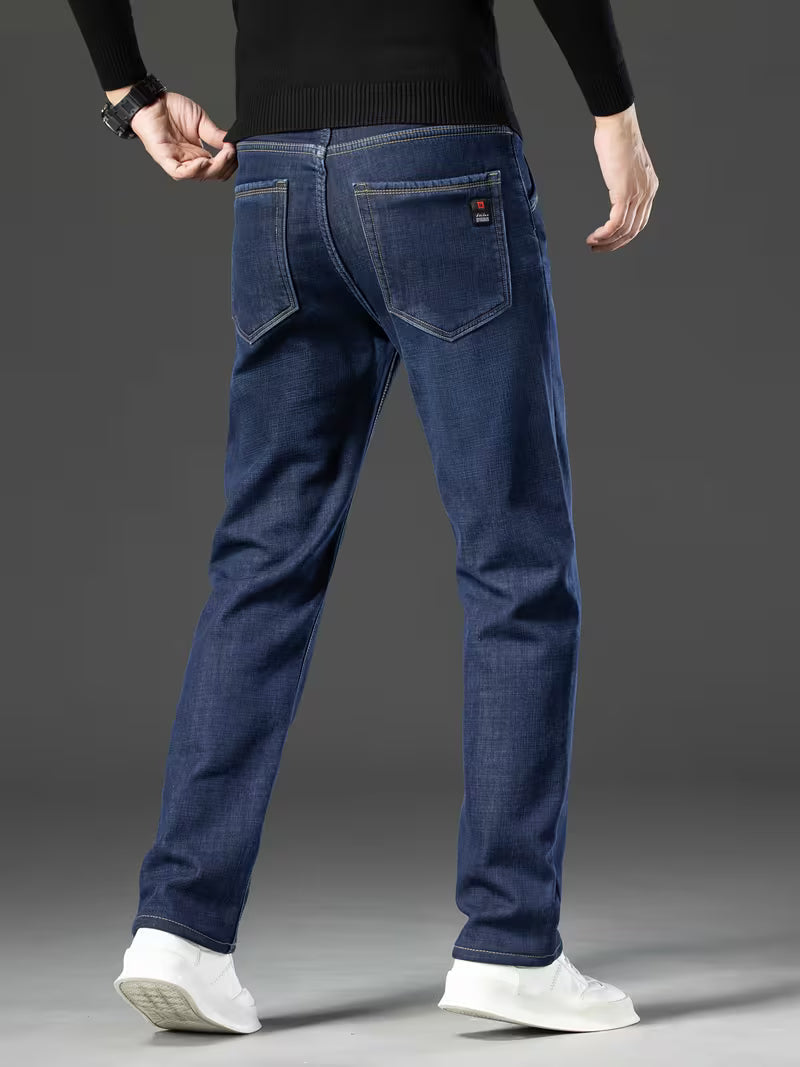 Men's Straight Leg Fleece-Lined Jeans