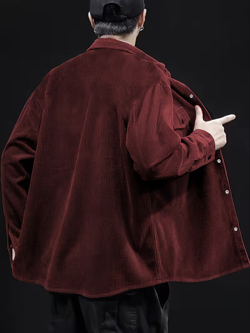 Men's Double-Breasted Corduroy Jacket