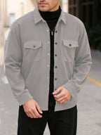 Men's Double-Breasted Corduroy Jacket