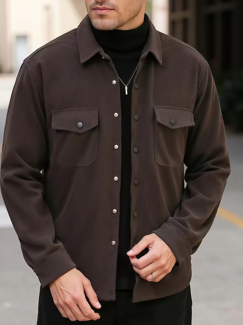 Men's Double-Breasted Corduroy Jacket