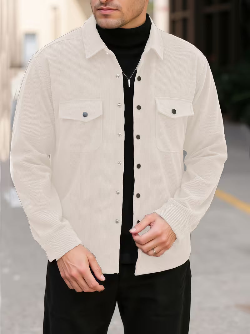 Men's Double-Breasted Corduroy Jacket