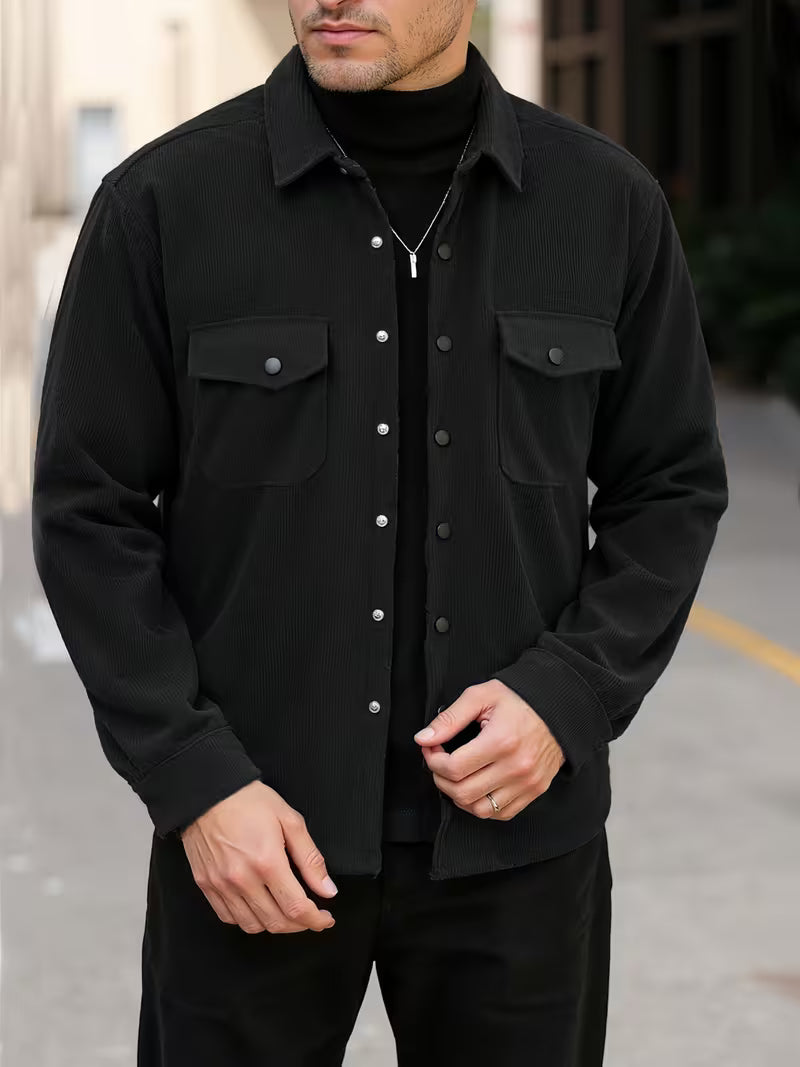 Men's Double-Breasted Corduroy Jacket