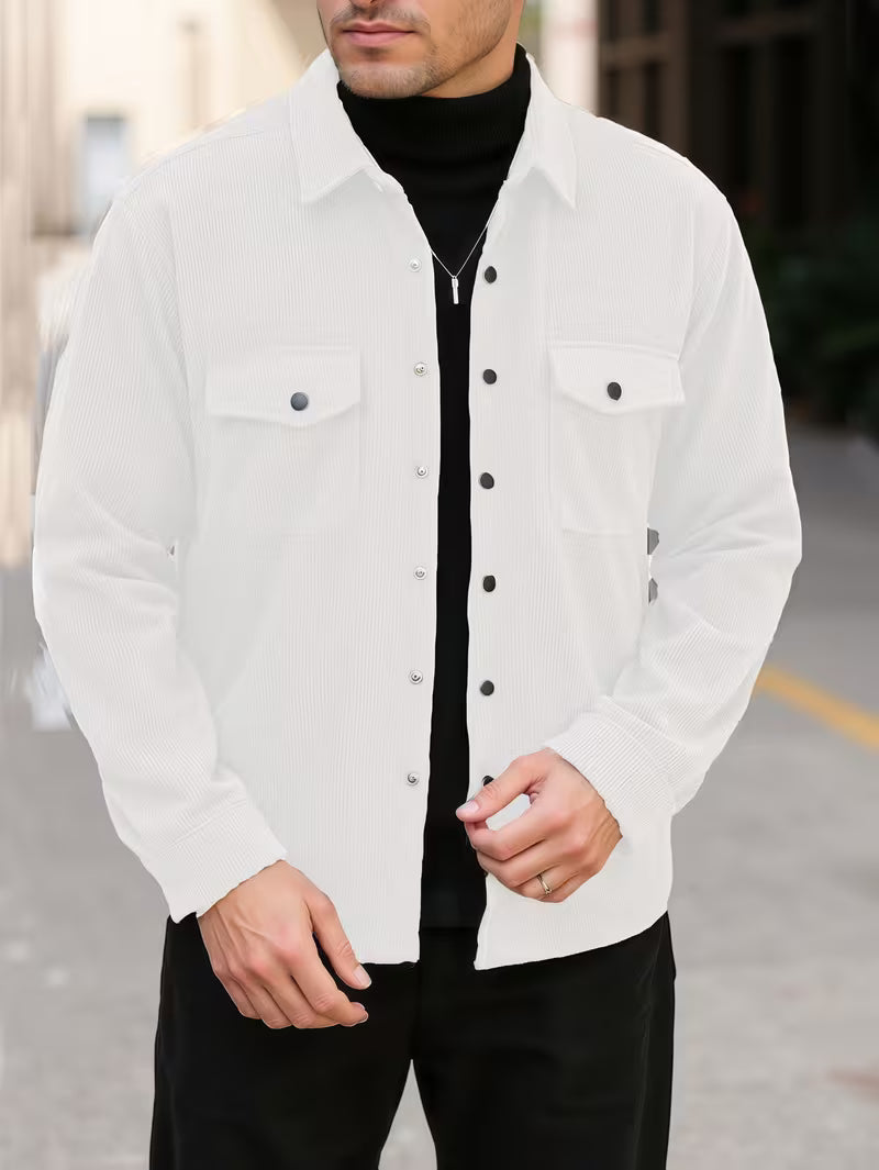 Men's Double-Breasted Corduroy Jacket