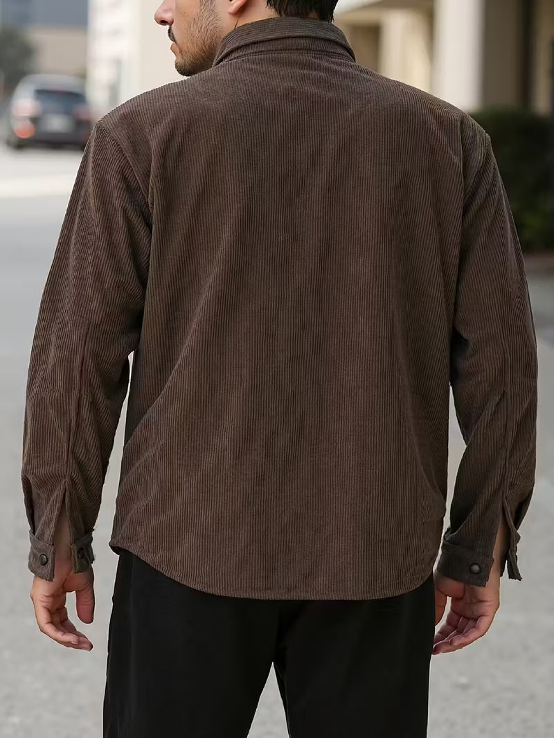 Men's Double-Breasted Corduroy Jacket